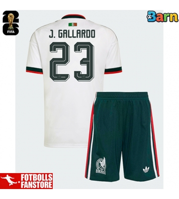 Mexiko Jesus Gallardo #23 Bortatröja Barn VM 2026 Kortärmad (+ Korta byxor)